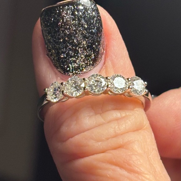 NEW Moissanite Band Ring Size 10 | 925 Sterling Silver | 0.50 CTW Sparkle - Picture 7 of 7